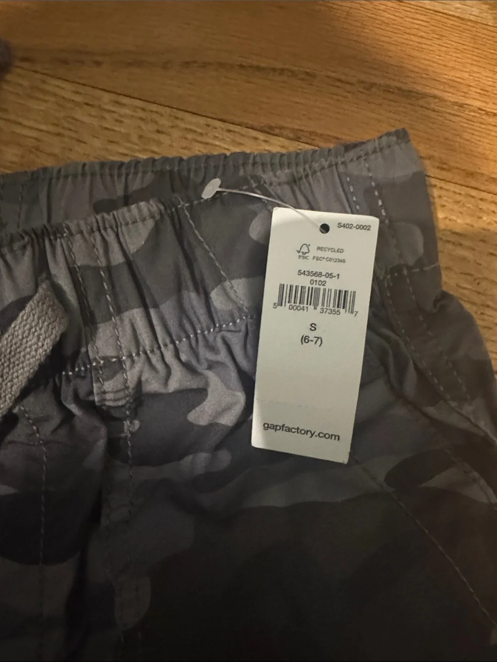 GAP Boys' Gray and Black Camo Shorts